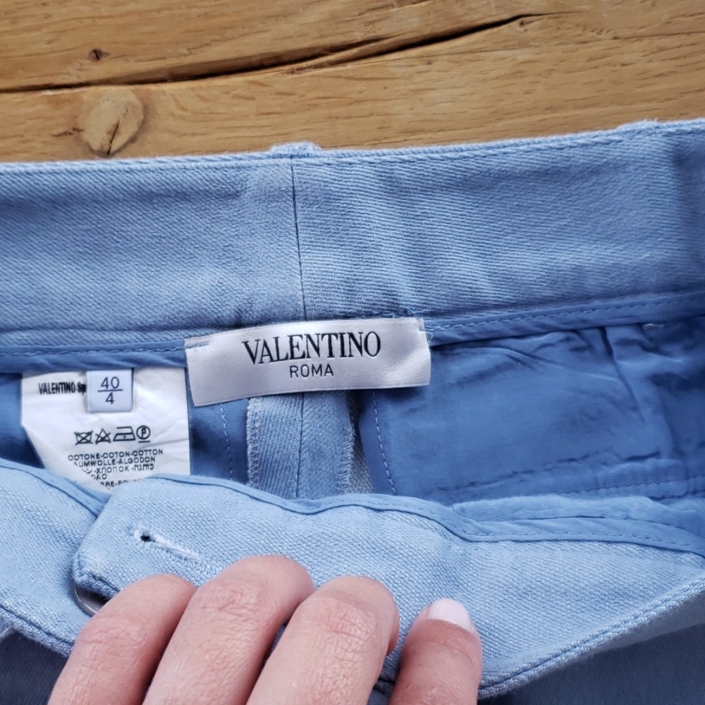 Valentino light blue jeans stretch bell/boot